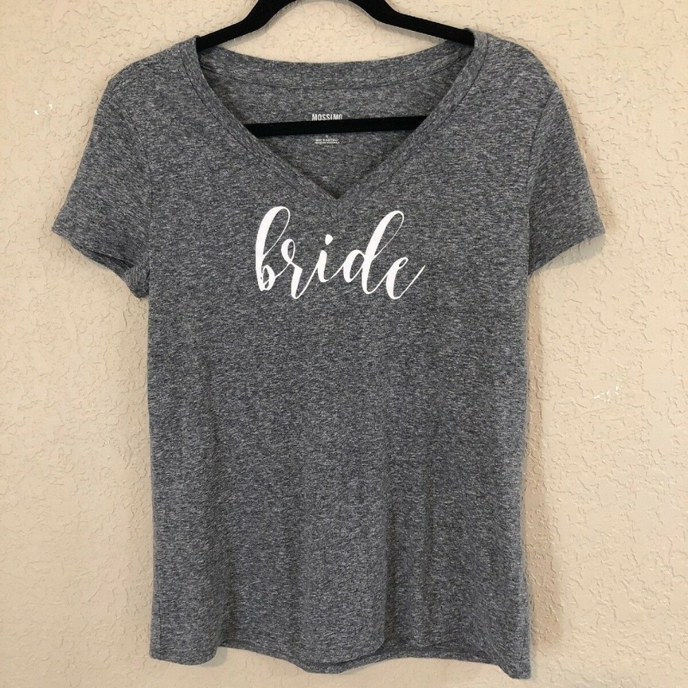 Bride Graphic T-Shirt Gray Size Small